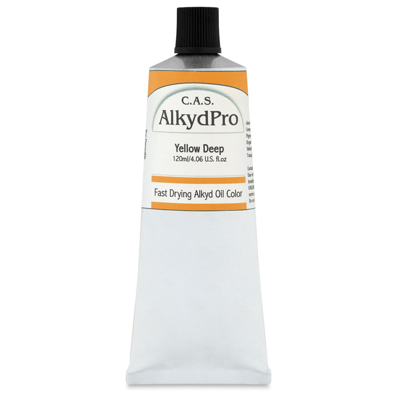 CAS AlkydPro Fast-Drying Alkyd Oil Color - Yellow Deep, 120 ml tube